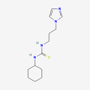 molecular formula C13H22N4S B3987567 N-cyclohexyl-N'-[3-(1H-imidazol-1-yl)propyl]thiourea 