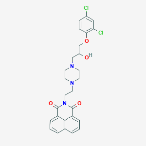 molecular formula C27H27Cl2N3O4 B3987572 3-(2-{4-[3-(2,4-Dichlorophenoxy)-2-hydroxypropyl]piperazin-1-yl}ethyl)-3-azatricyclo[7.3.1.0^{5,13}]trideca-1(12),5,7,9(13),10-pentaene-2,4-dione 