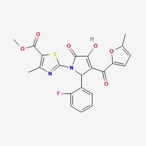 methyl 2-[2-(2-fluorophenyl)-4-hydroxy-3-(5-methyl-2-furoyl)-5-oxo-2,5-dihydro-1H-pyrrol-1-yl]-4-methyl-1,3-thiazole-5-carboxylate