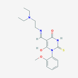 5-({[2-(diethylamino)ethyl]amino}methylene)-1-(2-methoxyphenyl)-2-thioxodihydro-4,6(1H,5H)-pyrimidinedione