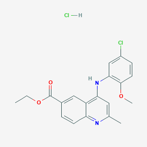 ethyl 4-[(5-chloro-2-methoxyphenyl)amino]-2-methyl-6-quinolinecarboxylate hydrochloride