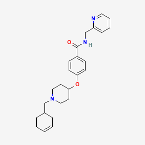 molecular formula C25H31N3O2 B3987594 4-{[1-(3-cyclohexen-1-ylmethyl)-4-piperidinyl]oxy}-N-(2-pyridinylmethyl)benzamide 