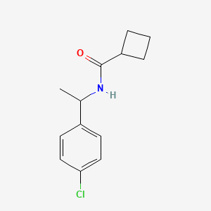 molecular formula C13H16ClNO B3987601 N-[1-(4-chlorophenyl)ethyl]cyclobutanecarboxamide 