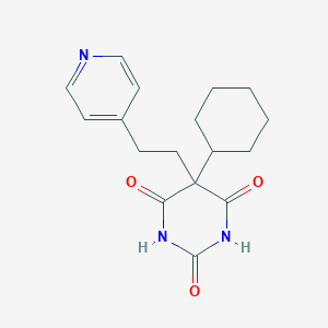 molecular formula C17H21N3O3 B398763 5-Cyclohexyl-5-(2-pyridin-4-yl-ethyl)-pyrimidine-2,4,6-trione 