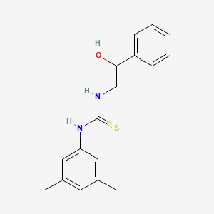 molecular formula C17H20N2OS B3987656 N-(3,5-dimethylphenyl)-N'-(2-hydroxy-2-phenylethyl)thiourea 