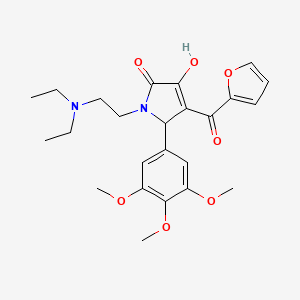 1-[2-(diethylamino)ethyl]-4-(2-furoyl)-3-hydroxy-5-(3,4,5-trimethoxyphenyl)-1,5-dihydro-2H-pyrrol-2-one