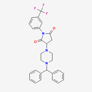 3-[4-(diphenylmethyl)-1-piperazinyl]-1-[3-(trifluoromethyl)phenyl]-2,5-pyrrolidinedione