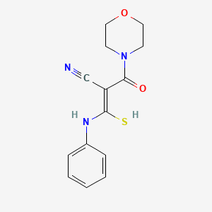 3-anilino-3-mercapto-2-(4-morpholinylcarbonyl)acrylonitrile