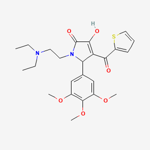 1-[2-(diethylamino)ethyl]-3-hydroxy-4-(2-thienylcarbonyl)-5-(3,4,5-trimethoxyphenyl)-1,5-dihydro-2H-pyrrol-2-one