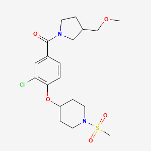 4-(2-chloro-4-{[3-(methoxymethyl)-1-pyrrolidinyl]carbonyl}phenoxy)-1-(methylsulfonyl)piperidine