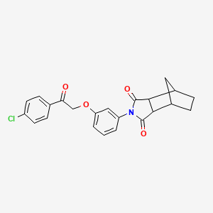 4-{3-[2-(4-chlorophenyl)-2-oxoethoxy]phenyl}-4-azatricyclo[5.2.1.0~2,6~]decane-3,5-dione