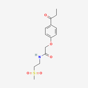 N-[2-(methylsulfonyl)ethyl]-2-(4-propionylphenoxy)acetamide