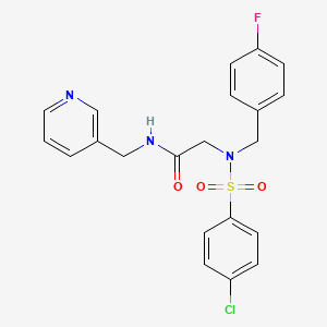 N~2~-[(4-chlorophenyl)sulfonyl]-N~2~-(4-fluorobenzyl)-N~1~-(3-pyridinylmethyl)glycinamide