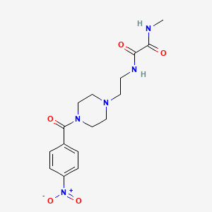 molecular formula C16H21N5O5 B3987809 N-methyl-N'-{2-[4-(4-nitrobenzoyl)-1-piperazinyl]ethyl}ethanediamide 