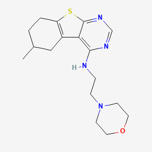 molecular formula C17H24N4OS B3987815 6-methyl-N-[2-(morpholin-4-yl)ethyl]-5,6,7,8-tetrahydro[1]benzothieno[2,3-d]pyrimidin-4-amine 