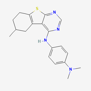 N,N-dimethyl-N'-(6-methyl-5,6,7,8-tetrahydro[1]benzothieno[2,3-d]pyrimidin-4-yl)-1,4-benzenediamine