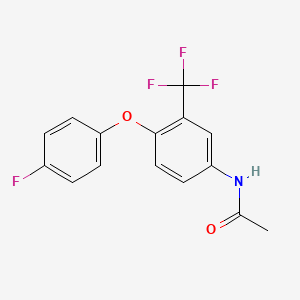 molecular formula C15H11F4NO2 B3987843 N-[4-(4-fluorophenoxy)-3-(trifluoromethyl)phenyl]acetamide 