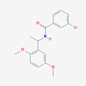 molecular formula C17H18BrNO3 B3987849 3-bromo-N-[1-(2,5-dimethoxyphenyl)ethyl]benzamide 