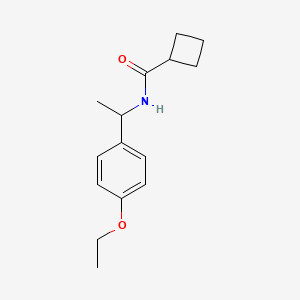 molecular formula C15H21NO2 B3987857 N-[1-(4-ethoxyphenyl)ethyl]cyclobutanecarboxamide 