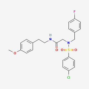 N~2~-[(4-chlorophenyl)sulfonyl]-N~2~-(4-fluorobenzyl)-N~1~-[2-(4-methoxyphenyl)ethyl]glycinamide