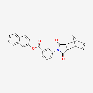 molecular formula C26H19NO4 B3987868 2-naphthyl 3-(3,5-dioxo-4-azatricyclo[5.2.1.0~2,6~]dec-8-en-4-yl)benzoate 