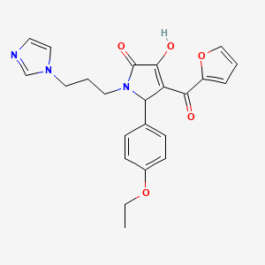 5-(4-ethoxyphenyl)-4-(2-furoyl)-3-hydroxy-1-[3-(1H-imidazol-1-yl)propyl]-1,5-dihydro-2H-pyrrol-2-one