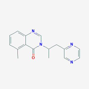 molecular formula C16H16N4O B3987896 5-methyl-3-(1-methyl-2-pyrazin-2-ylethyl)quinazolin-4(3H)-one 