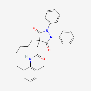 2-(4-butyl-3,5-dioxo-1,2-diphenyl-4-pyrazolidinyl)-N-(2,6-dimethylphenyl)acetamide