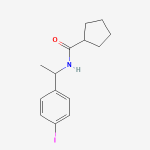 molecular formula C14H18INO B3987901 N-[1-(4-iodophenyl)ethyl]cyclopentanecarboxamide 