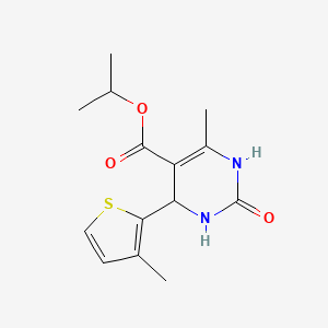 molecular formula C14H18N2O3S B3987931 isopropyl 6-methyl-4-(3-methyl-2-thienyl)-2-oxo-1,2,3,4-tetrahydro-5-pyrimidinecarboxylate 