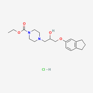 ethyl 4-[3-(2,3-dihydro-1H-inden-5-yloxy)-2-hydroxypropyl]-1-piperazinecarboxylate hydrochloride