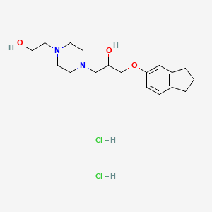 molecular formula C18H30Cl2N2O3 B3987941 1-(2,3-dihydro-1H-inden-5-yloxy)-3-[4-(2-hydroxyethyl)-1-piperazinyl]-2-propanol dihydrochloride 