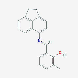 molecular formula C20H17NO B398796 2-[(1,2-Dihydro-5-acenaphthylenylimino)methyl]-6-methylphenol 