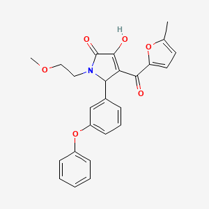 3-hydroxy-1-(2-methoxyethyl)-4-(5-methyl-2-furoyl)-5-(3-phenoxyphenyl)-1,5-dihydro-2H-pyrrol-2-one