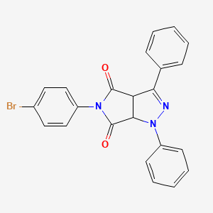 molecular formula C23H16BrN3O2 B3987989 5-(4-bromophenyl)-1,3-diphenyl-3a,6a-dihydropyrrolo[3,4-c]pyrazole-4,6(1H,5H)-dione 