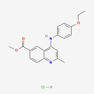 molecular formula C20H21ClN2O3 B3987991 methyl 4-[(4-ethoxyphenyl)amino]-2-methyl-6-quinolinecarboxylate hydrochloride 