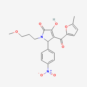 3-hydroxy-1-(3-methoxypropyl)-4-(5-methyl-2-furoyl)-5-(4-nitrophenyl)-1,5-dihydro-2H-pyrrol-2-one