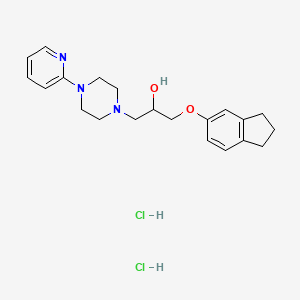 1-(2,3-dihydro-1H-inden-5-yloxy)-3-[4-(2-pyridinyl)-1-piperazinyl]-2-propanol dihydrochloride