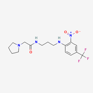 N-(3-{[2-nitro-4-(trifluoromethyl)phenyl]amino}propyl)-2-(1-pyrrolidinyl)acetamide