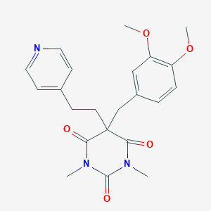 5-(3,4-dimethoxybenzyl)-1,3-dimethyl-5-[2-(4-pyridinyl)ethyl]-2,4,6(1H,3H,5H)-pyrimidinetrione