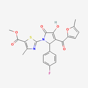 methyl 2-[2-(4-fluorophenyl)-4-hydroxy-3-(5-methyl-2-furoyl)-5-oxo-2,5-dihydro-1H-pyrrol-1-yl]-4-methyl-1,3-thiazole-5-carboxylate