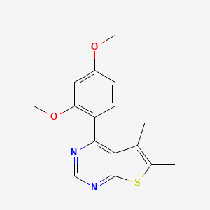 molecular formula C16H16N2O2S B3988050 4-(2,4-dimethoxyphenyl)-5,6-dimethylthieno[2,3-d]pyrimidine 