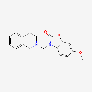 molecular formula C18H18N2O3 B3988058 3-(3,4-dihydro-2(1H)-isoquinolinylmethyl)-6-methoxy-1,3-benzoxazol-2(3H)-one 