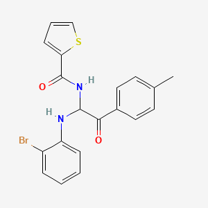 molecular formula C20H17BrN2O2S B3988065 N-[1-[(2-bromophenyl)amino]-2-(4-methylphenyl)-2-oxoethyl]-2-thiophenecarboxamide 