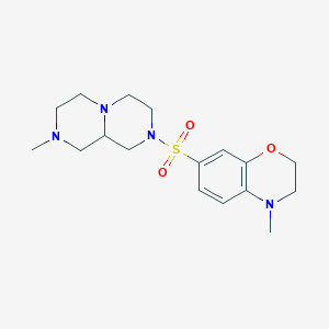 molecular formula C17H26N4O3S B3988070 2-methyl-8-[(4-methyl-3,4-dihydro-2H-1,4-benzoxazin-7-yl)sulfonyl]octahydro-2H-pyrazino[1,2-a]pyrazine 