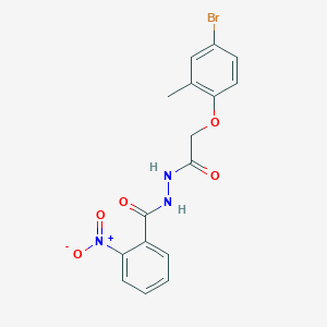 molecular formula C16H14BrN3O5 B398811 N'-[(4-bromo-2-methylphenoxy)acetyl]-2-nitrobenzohydrazide 