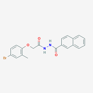 molecular formula C20H17BrN2O3 B398812 N'-[2-(4-bromo-2-methylphenoxy)acetyl]-2-naphthohydrazide 