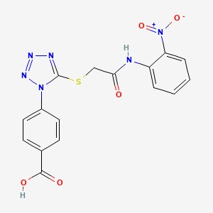 4-[5-({2-[(2-nitrophenyl)amino]-2-oxoethyl}thio)-1H-tetrazol-1-yl]benzoic acid