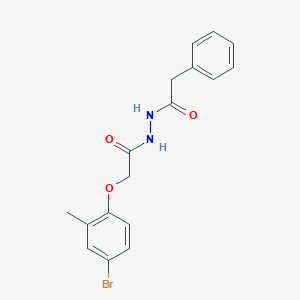 molecular formula C17H17BrN2O3 B398814 2-(4-bromo-2-methylphenoxy)-N'-(phenylacetyl)acetohydrazide 