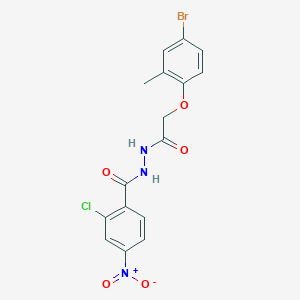 molecular formula C16H13BrClN3O5 B398815 N'-[(4-bromo-2-methylphenoxy)acetyl]-2-chloro-4-nitrobenzohydrazide 